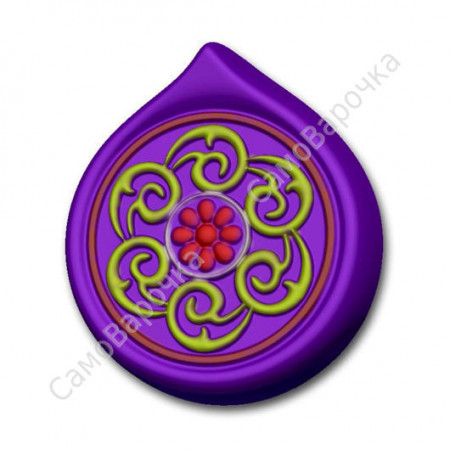 Капля (орнамент), форма для мыла пластиковая Капля (орнамент), форма для мыла пластиковая