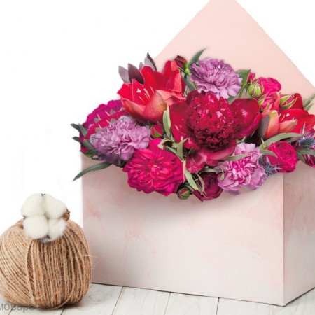 Коробка–письмо Персиковое суфле 25 х 33 х 10 см