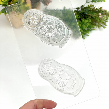 Матрешка форма пластиковая для шоколада