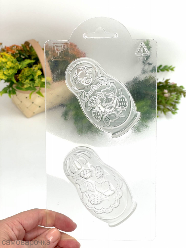 Матрешка форма пластиковая для шоколада - 