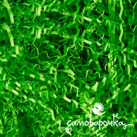 Наполнитель из цветной бумаги ярко-зеленый