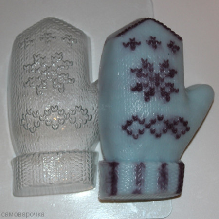 Варежка, форма для мыла пластиковая Варежка, форма для мыла пластиковая
