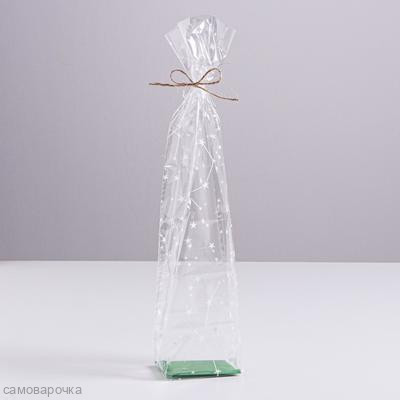 Пакет подарочный с жестким дном Звездное небо 6*8*30 см