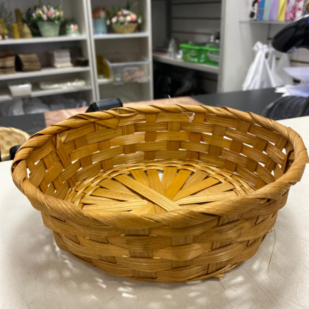 Плошка плетеная бамбук D=20 см  R Плошка плетеная бамбук D=20 см  R