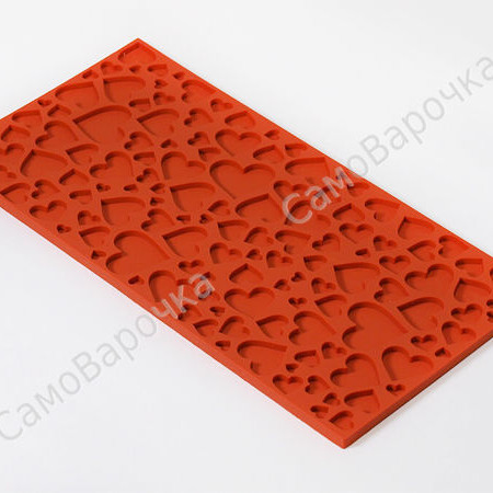 Сердечки текстурный лист для формы на 1 кг