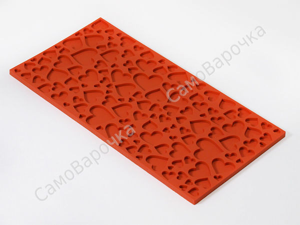 Сердечки текстурный лист для формы на 1 кг - 