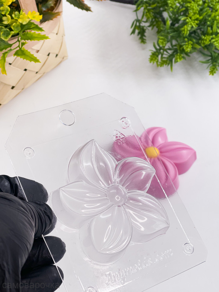 Цветок форма пластиковая для мыла и шоколада - Цветок форма пластиковая для мыла и шоколада -