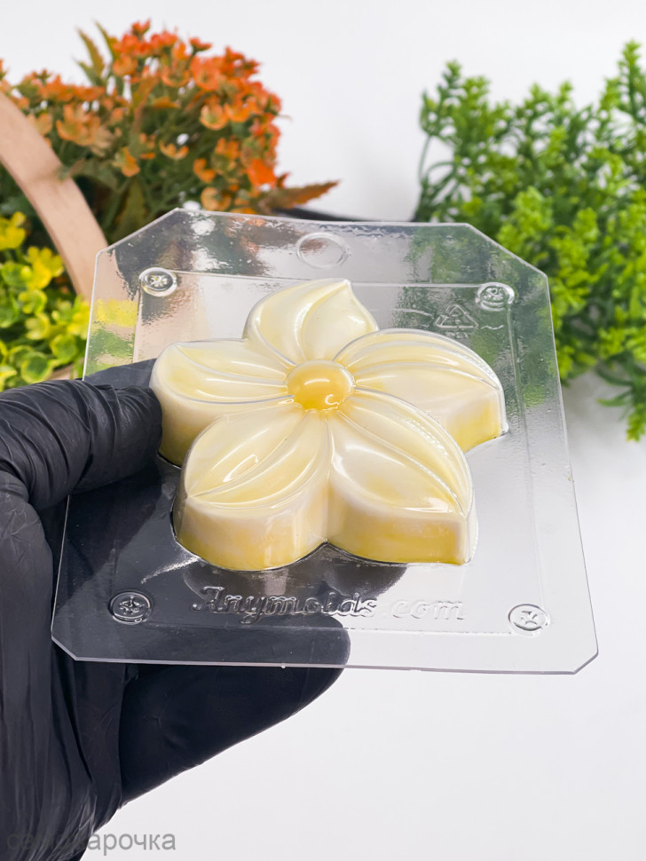 Цветок форма пластиковая для мыла и шоколада - Цветок форма пластиковая для мыла и шоколада -