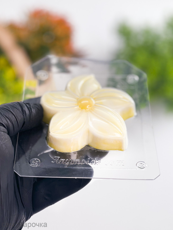 Цветок форма пластиковая для мыла и шоколада - Цветок форма пластиковая для мыла и шоколада -