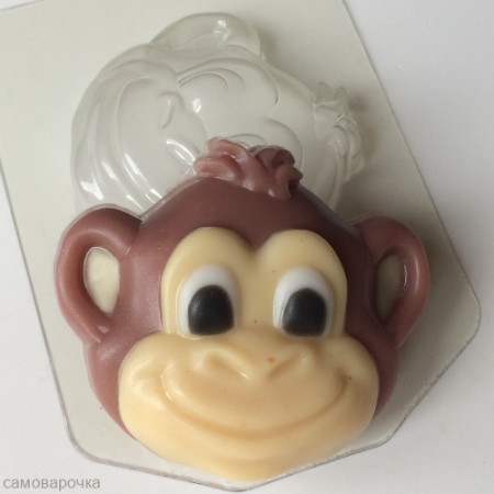 Голова мартышки, форма для мыла пластиковая