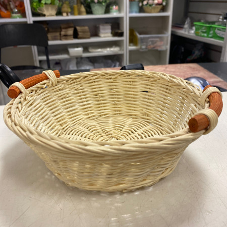 Плошка плетеная бамбук с ручками D=17 см  R Плошка плетеная бамбук с ручками D=17 см  R