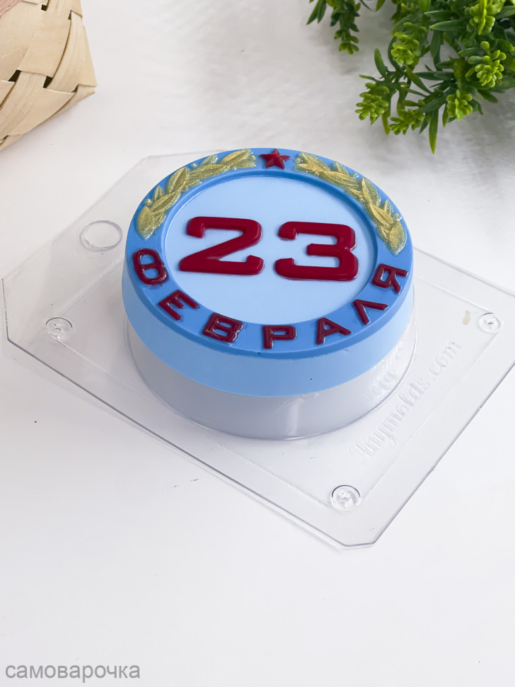 23 февраля в круге форма пластиковая для мыла и шоколада - 23 февраля в круге форма пластиковая для мыла и шоколада -