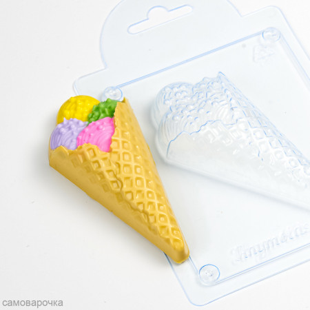 Мороженое в рожке форма пластиковая Мороженое в рожке форма пластиковая