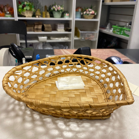 Плошка плетеная бамбук сердце D=22*23  R Плошка плетеная бамбук сердце D=22*23  R