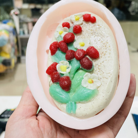 Куст земляники на овале Силиконовая форма 3