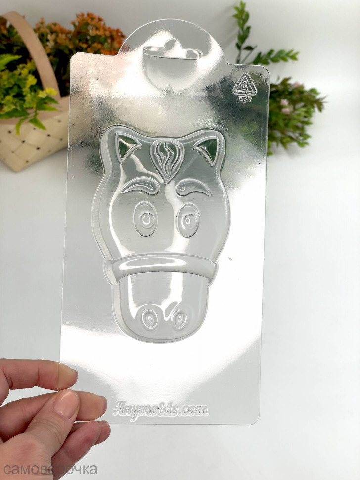 Морда лошади средняя форма пластиковая - 