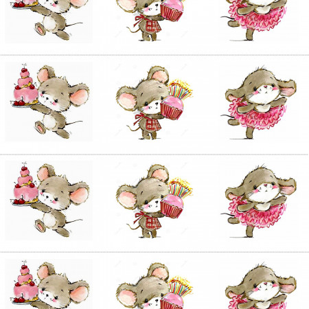 Мышата водорастворимая бумага с картинкой подборка №146