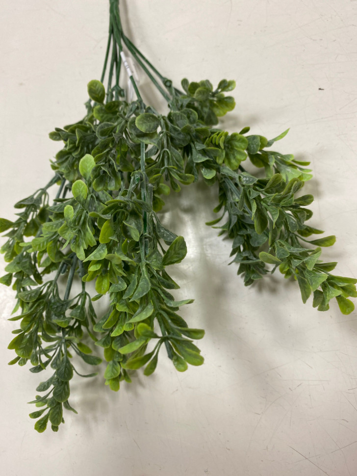 Кустик брусничники с патиной 7 веток Зелень искусственная - Кустик брусничники с патиной 7 веток Зелень искусственная -