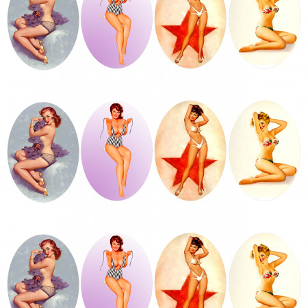 водорастворимая бумага с картинкой подборка №117 Пинап