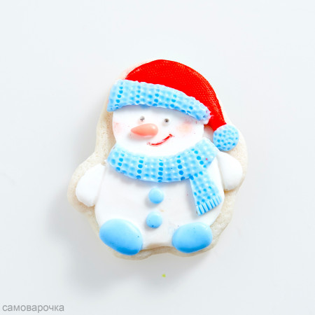 Снеговичок пряничный Силиконовая форма 3D