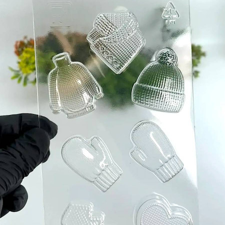 Вязаные мини форма пластиковая для шоколада и мыла