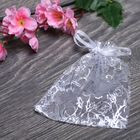 Мешочек из органзы Новогодний узор 10*12 см Мешочек из органзы Новогодний узор 10*12 см