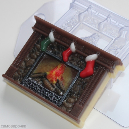 Камин, форма для мыла пластиковая Камин, форма для мыла пластиковая