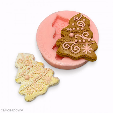 Ажурная елка Силиконовая форма 3D