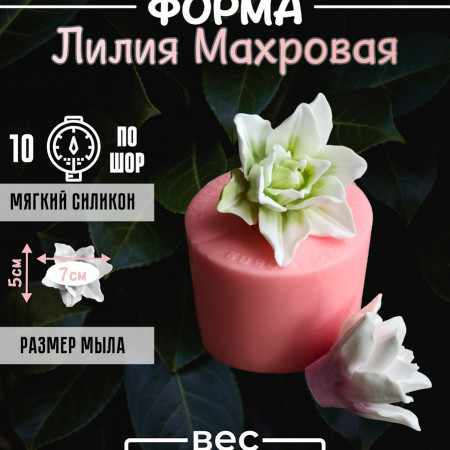 Лилия Махровая Силиконовая форма 3D Лилия Махровая Силиконовая форма 3D