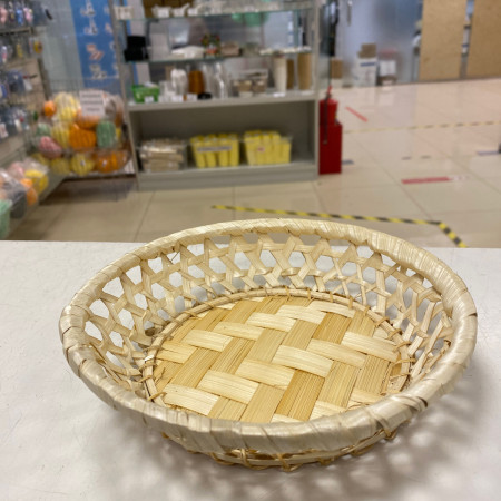 Плошка  круглая бамбук D=17 см Плошка  круглая бамбук D=17 см