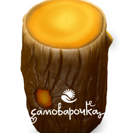 Пенек, 3D форма пластиковая (2 половики)