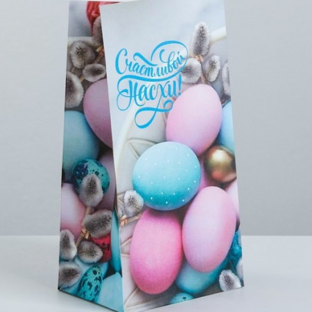 Пакет без ручек Счастливой Пасхи, 10 × 19.5 × 7 см Пакет без ручек Счастливой Пасхи, 10 × 19.5 × 7 см