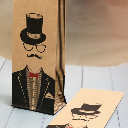 Пакет крафт Джентельмен 10*6*26 см Пакет крафт Джентельмен 10*6*26 см