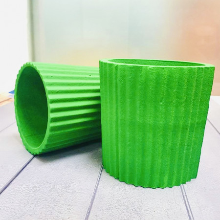 Кашпо из пеноплекса цвет зеленый