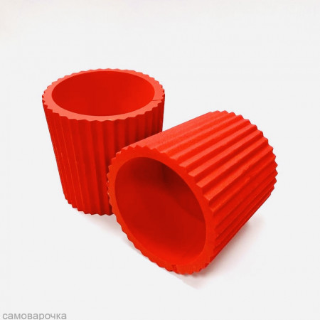 Кашпо из пеноплекса цвет красный