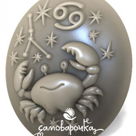 Знаки зодиака Рак форма для мыла пластиковая Знаки зодиака Рак форма для мыла пластиковая