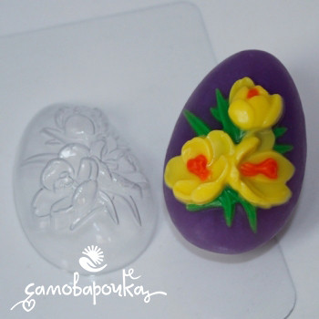 Яйцо Крокусы, форма для мыла пластиковая