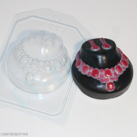 Колье и серьги, форма для мыла пластиковая