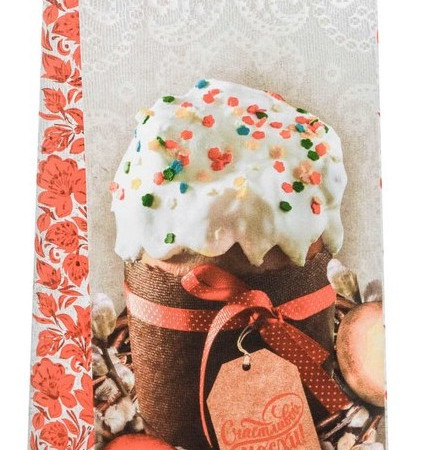 Пакет подарочный без ручек Кулич 12 × 19 × 7 см