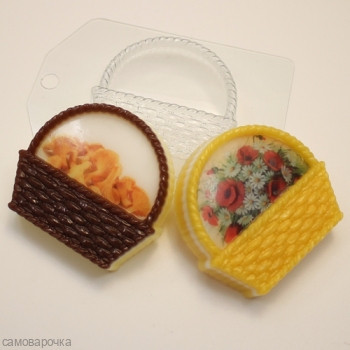 Корзина, форма для мыла пластиковая Корзина, форма для мыла пластиковая