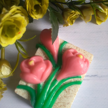 Крокусы, форма для мыла пластиковая Крокусы, форма для мыла пластиковая