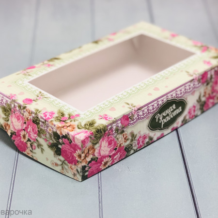 ​Коробка для мыла Пионы 20х12х4 см.