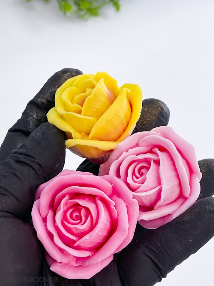 Роза Романтик форма силиконовая 3D - 