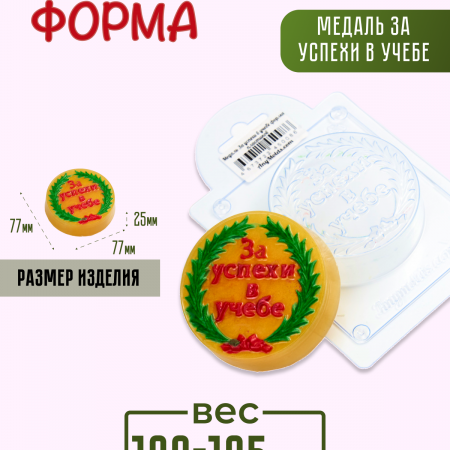 Медаль за успехи в учебе форма пластиковая Медаль за успехи в учебе форма пластиковая