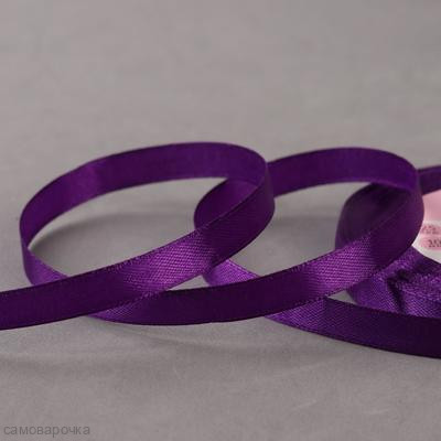 Лента атласная цвет фиолетовый 10 мм