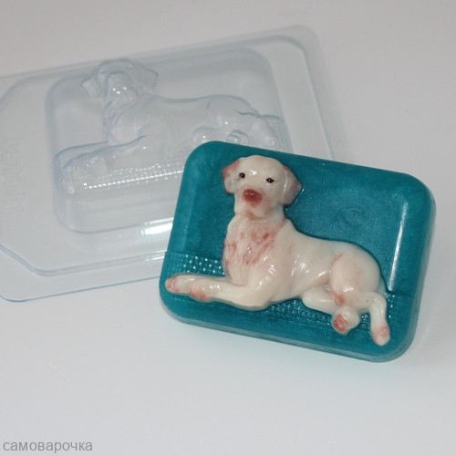 Лабрадор, форма для мыла пластиковая - Для мыла и шоколада