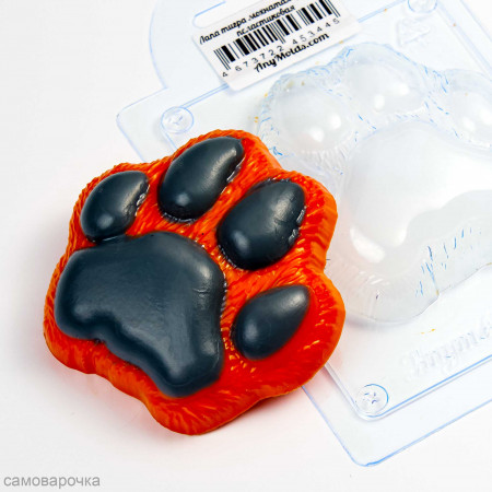 Лапа тигра мохнатая форма пластиковая