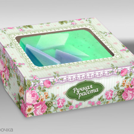 Коробка для мыла Пионы № 10 10х8х3см Коробка для мыла Пионы № 10 10х8х3см