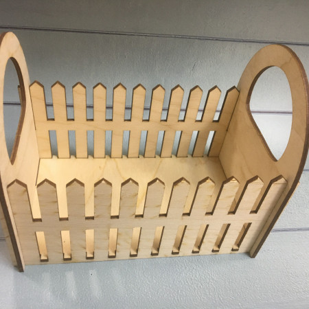 Кашпо с ручками Штакетник, большое 16,5*9,5*13,5 см