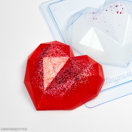 Сердце алмазное форма  пластиковая Сердце алмазное форма  пластиковая